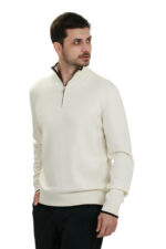 peDal Erkek Triko Kazak-ekru siyah çizgili - Görsel 4