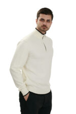 peDal Erkek Triko Kazak-ekru siyah çizgili - Görsel 6